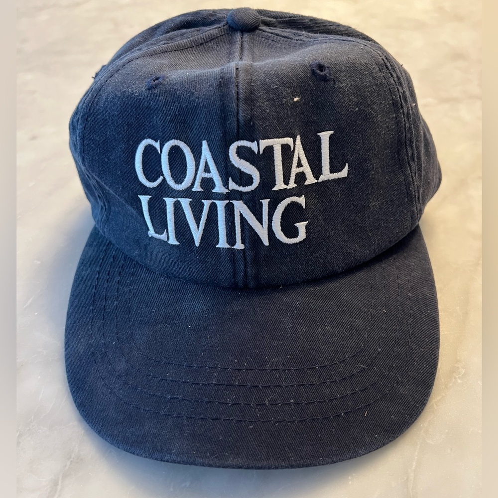 Coastal Living Magazine Navy Blue Cap Hat NEW NEVER WORN One Size Adjustable Fit